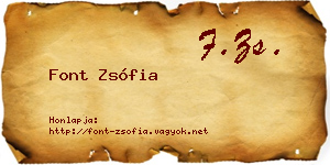 Font Zsófia névjegykártya