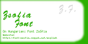 zsofia font business card