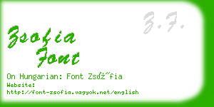 zsofia font business card